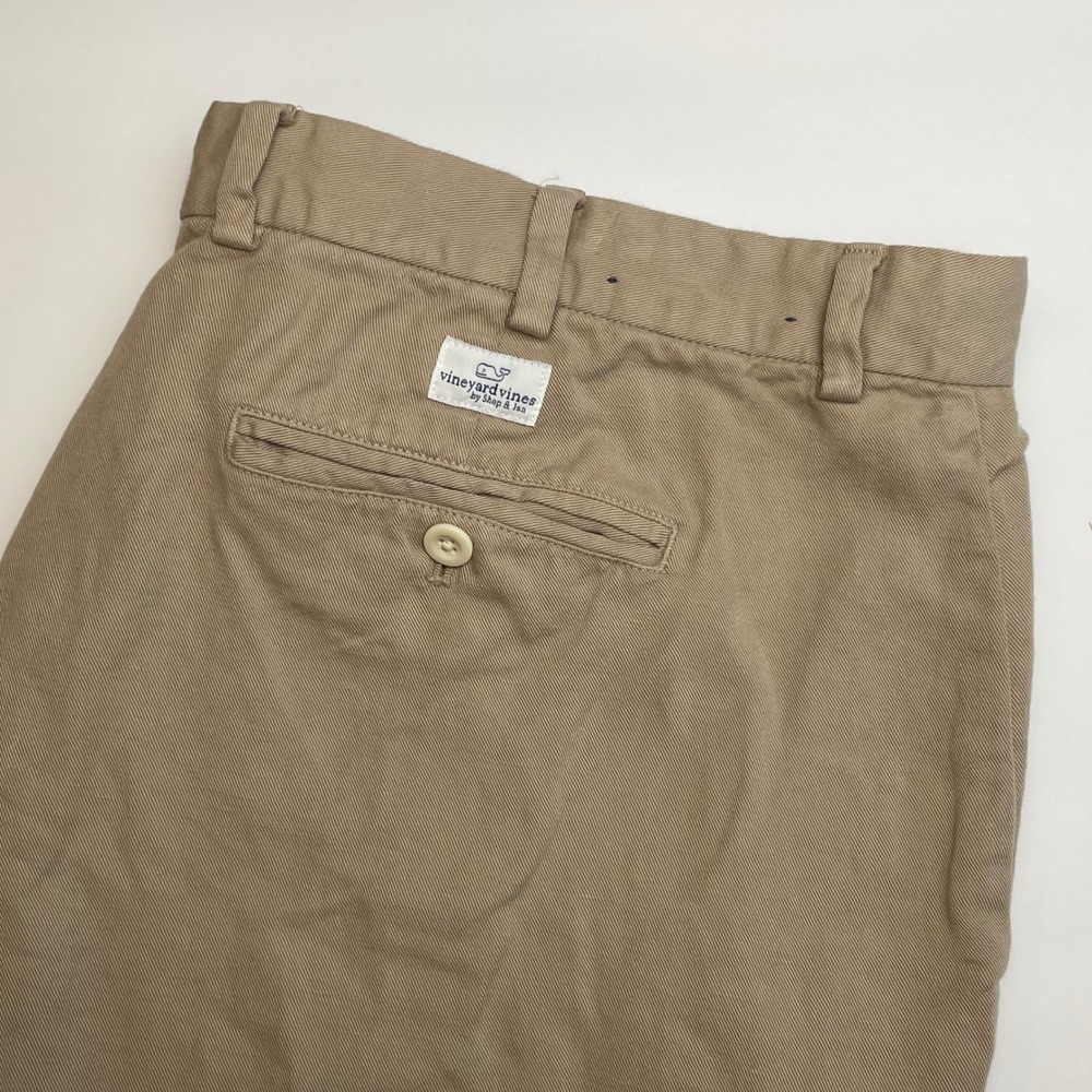 Vineyard Vines Breaker Shorts Mens 40 Linen Blend Brown Tan Golf 9" In Chino